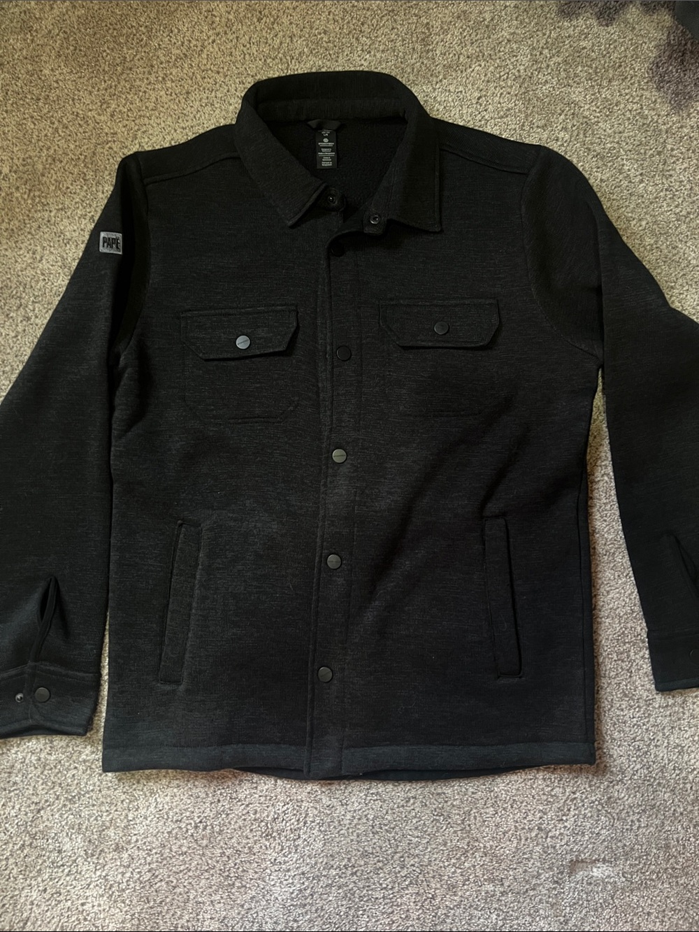 Men's Black Snap-Front Jacket